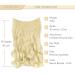 Gairyan Secret Hair Extensions with Wire - 45cm Adjustable Invisible Synthetic Hair Long Wavy Curly Bleaching Blonde Tress - Buy Online on GoSupps.com