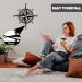 Luccyle 43cm Large Nautical Compass - Black Metal Home & Outdoor Decoration - Buy Online on GoSupps.com