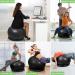 Trideer Ball Chair - 65cm Black Exercise Ball Chair for Home Office Desk | Stability & Balance Seat to Relieve Back Pain | Home Gym Workout Ball for Abs - Buy Online on GoSupps.com