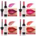 6 Colors Wine Lip Gloss Set - Matte & Waterproof Long Lasting Lip Tint Stain in Wine Red - 6 Piece Set - Buy Online on GoSupps.com