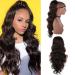 Yeeshedo Dark Brown Ponytail Hair Clip Extensions - Long Wavy & Afro Curly Braids (4#) | Natural Look & Easy to Use - Buy Online on GoSupps.com