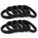 100PCS Large Black Hair Ties Band  Thick Cotton Seamless Ponytail Holders  Hair Elastics Hair Bands for Thick Heavy and Curly Hair (2 Inch in Diameter) by BAOLI