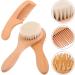 Beavorty Baby Hair Brush and Comb Set with Soft Goat Bristles - 3pcs Body Scrub & Wooden Scrubber for Newborns and Toddlers | Ideal Baby Registry Gift - Buy Online on GoSupps.com