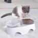 Milifun Elevated Tilted Cat Food Bowls | Anti-Vomiting Orthopedic Kitty Bowls for Indoor Cats - White - Buy Online on GoSupps.com