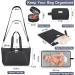 Multifunctional Diaper Bag for Babies - 7 Pieces Large Black Mom Bag with Organizer Portable Diaper Pad & Pacifier Pocket - Ideal for Travel & Hospital - Buy Online on GoSupps.com