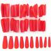 AddFavor 100pcs Long Full Cover Press On Coffin Fake Nails - Red Matte Acrylic False Nail Tips for Women and Girls - Buy Online on GoSupps.com