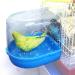 AYUBOOM Clear Bird Bath for Cage Bird Cage Accessories Hanging Bird Tub for Small Bird Cockatiel, Conure, Parakeet, Blue, by Ayuboom Blue