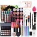 Professional make -up set Mknzome cosmetics starter kit with make -up bag portable travel make -up pallet pallet Christmas makeup set with eyebrow cream eyes shadow lipstick lip gloss mascara