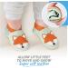 Soft Sole Baby Shoes - Leather Toddler Shoes for Baby Girl or Boy (6-12 Months) - Grey Fox Design - Buy Online on GoSupps.com