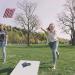 Nattork Premium Classic Cornhole Set - Bean Bag Toss Game with 8 Bags & Carrying Case - American Flag Design - Buy Online on GoSupps.com