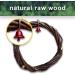 Qeeheng Natural Wood Bird Swing - Circular Hanging Ring with Bell | Parrot Cage Accessories for Nymphensittiche & More - Buy Online on GoSupps.com