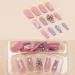 Buy BABALAL Purple Press on Nails - Long Square Butterfly Design - 24 Pcs Luxury Acrylic Glue On Nails with 3D Flower Charms - Perfect for Elegant Looks - Buy Online on GoSupps.com