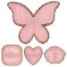 Lot de 4 Palettes de Nail Art en R sine Forme Bague Palette M langeur Annulaire Rose Plateau M lange Manucure pour Doigts Accessoires pour French Manucure et Maquillage