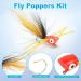 Ansnbo 12PCS Fly Fishing Popper Flies Kit for Bass, Bluegill, Crappie - Popping Bug Lures for Trout, Salmon - Fly Fishing Poppers Set - Buy Online on GoSupps.com