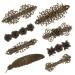 Baring 8 Pcs Vintage Metal Hair Barrettes Vintage Bronze Hair Clips Retro French Barrette Women Hair Clips Retro for Women Girls Gift
