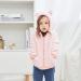 Cartoon Fleece Hooded Jacket for Newborns, Boys, and Girls | Warm Toddler Kids Outwear Coat with Ears | Zipper Up | 3-6 Months | Pink - Buy Online on GoSupps.com