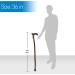 RMS 36-Inch Natural Wood Walking Stick - Handcrafted Offset Cane with Smooth Derby Handle - Buy Online on GoSupps.com