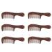 Bzwyonst 6X Unisex Sandalwood Comb Women Men Home Travel Wood Anti-Static Fine-Tooth Comb Wooden Handles Hair Comb
