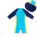 Baby Boys Sunsuit UPF 50+ Swimwear Set with Sun Hat, Blue 6-9 Months - Buy Online on GoSupps.com