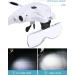 Lveal Head Magnifying Glass Rechargeable Headband Magnifier Glasses with 2 LED Lights Head Mount Magnifier Eyeglasses White - Buy Online on GoSupps.com
