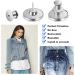 Adjustable Reusable Jean Buttons Set | Metal Pants Button Replacement - 12 Sets | No Sew, No Tools Required | Instantly Tighten Loose Jeans - Buy Online on GoSupps.com
