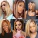Blonde Highlight Bob Wig | Ombre Brown Honey Blonde Human Hair | 150% Density | 12 Inch Short Colored Wig for Black Women - Buy Online on GoSupps.com