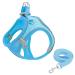 Giapinst dog harness Small dogs no pull dog harness adjustable pet safety dishes with breathable mesh and reflective stripes for medium-sized dogs (XS blue) XS (breast: 12.6-14 ")