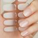 DANNI & TONI 28 Stickers Semi Cured Nail Wraps Soft Self-Adhesive Gel Nail Stickers(Frosty Veil) Salon-Quality Gel Nail Polish Strips Manicure Stickers Set Gradient Clear to White