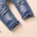 KIDSCOOL SPACE Baby Ripped Jean Toddler Elastic Waist Distressed Denim Pants - Blue (6-12 Months) - Buy Online on GoSupps.com
