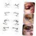 VINTORKY 4 Pairs Halloween Eyeliner Stickers Decor Eyeshadow Halloween Makeup Tools Eye Makeup Decals Black - Buy Online on GoSupps.com