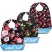 Vlokup 3 Pack Washable Bibs for Women with Crumb Catcher - Rose & Lips Design - Buy Online on GoSupps.com