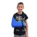 Child Arm Sling (10-11yr, Blue/Aqua Trim) - Medical Grade, Feel-Safe Design with Cooling Comfort - Includes Smiley Sticker - Fits Right or Left Arm - Buy Online on GoSupps.com