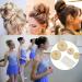 Blonde Hair Donut Bun Maker Set with Hair Pins - 4Pcs Doughnut Bun Ring Style | Hair Donut Blonde Accessories for Girls Kids - Buy Online on GoSupps.com