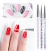 Nail Art Pens for Women & Girls - 3-Piece Set Ergonomic Handle Ultra-Thin Lines & Stripes Perfect Manicure Tools - Buy Online on GoSupps.com
