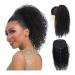 Messy Bun Hair Piece for Women Shaggy Curly Ponytail Brazilian Real Hair 10-28 Inch with Drawstring Hair Comb Ponytail Extension Hair for Black Women Hair Extensions Hair Scrunchies (Color : Black 10inch 100g Black