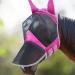 Harrison Howard CareMaster Pro Luminous Horse Fly Mask Large Eye Space Long Nose with Ears UV Protection for Horse Warmblood(L) Pink