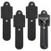 SUPERFINDINGS 4Pcs PU Leather Razor Protective Case 141mm Long Black Razor Sheath Button Design Shaving Pouch Holder for Travel Inner size:109x30mm