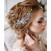 Deniferymakeup Pearl Bridal Hair Vine Wedding Hair Accessories Bridal Hair Comb Crystal Wedding Hair Comb Wedding Hair Vine Bridal Hair Accessory (Gold)