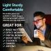Clip-On Blue Light Blocking Glasses for Prescription Glasses - Fit Over for Computer TV & Gaming - A-Flip-Up Big Square Dark Amber (99 - Buy Online on GoSupps.com