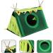 Hioph Small Animal Hideout - Cozy Triangular Shelter for Hamsters, Guinea Pigs - Nest Bed House for Playing, Sleeping, and Resting - Ventilated and Warm Habitat - Buy Online on GoSupps.com