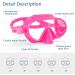 Fxexblin Swim Goggles with Nose Cover | Anti-Fog Lens, Leakproof Skirt | 180 Panoramic View Dive Mask for Kids - Pink - Buy Online on GoSupps.com
