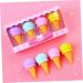  DIYEAH DIYEAH 12 Pieces Assemble Cone Ice Cream Eraser Erase Marker Eraser Novelty Fun Pink Erasable Kids Food Erasers Jigsaw Eraser for Kids Lovely Gourmet Fruit Poppers Eraser - Buy Online on GoSupps.com