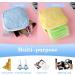 Embroidery Sanitary Napkin Storage Bag 2Pcs - Portable Period Holder for Menstrual Cup, Pads, Tampons - Yellow+Blue - Buy Online on GoSupps.com
