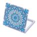 Heijom Blue Sunflower DIY Diamond Painting Handheld Pocket Makeup Mirror Compact Mirror with Diamond Painting Cover for Purses and Travel for Kids Women Girls