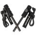 Swiss Safe 5-in-1 Fire Starter with Compass, Paracord and Whistle (2-Pack) for Emergency Survival Kits, Camping, Hiking, All-Weather Magnesium Ferro Rod Black