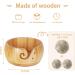 UNAYMIDY Wooden Yarn Bowl with 12 Crochet Hooks - Large 6.7 Brown Knitting Holder Dispenser for Crocheting - Buy Online on GoSupps.com