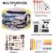 Small Waterproof PU Leather Makeup Bag for Purse - Yellow Cosmetic Pouch with Zipper for Women and Girls - Buy Online on GoSupps.com