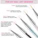 Hanyousheng 5pcs Double Ended Nail Art Brushes and Dotting Tools Set for DIY Nail Designs - Buy Online on GoSupps.com