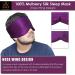 Samadhaan 100% Mulberry Silk Eye Mask for Sleeping - Adjustable Headband - Blackout Mask for Side Sleepers - Flight Essentials - Purple Masks - Buy Online on GoSupps.com