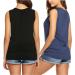 UNibelle Maternity Nursing Top - Double Layer Sleeveless Tank Tee | S-XXL | Black & Navy Blue | Pregnancy Shirt - Buy Online on GoSupps.com